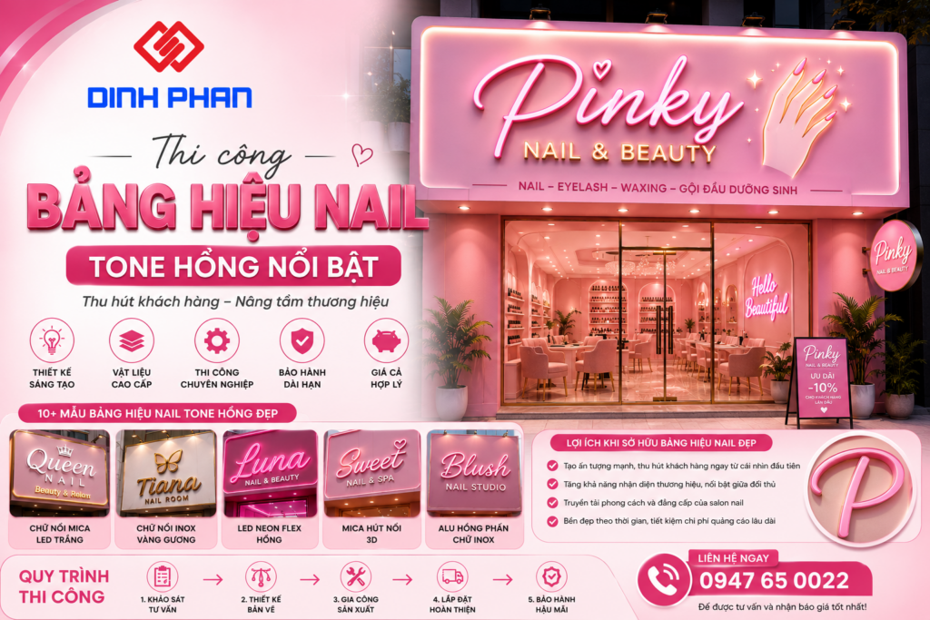 bảng hiệu nail