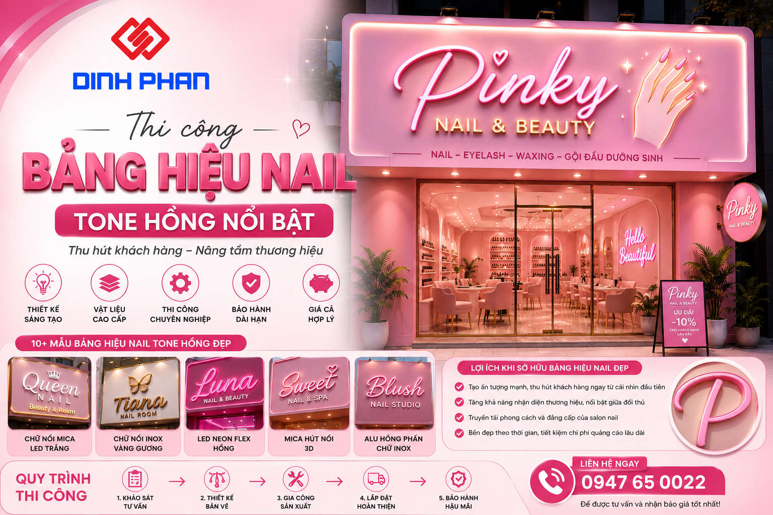 bảng hiệu nail